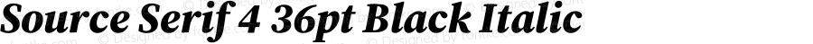 Source Serif 4 36pt Black Italic