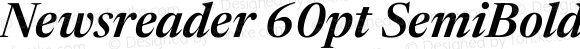 Newsreader 60pt SemiBold Italic