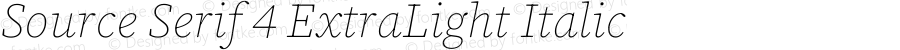 Source Serif 4 ExtraLight Italic