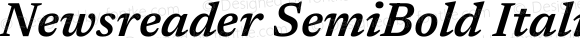 Newsreader SemiBold Italic