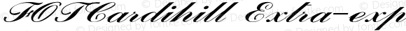 FOTCardihill Extra-expanded Italic