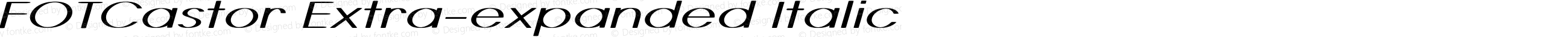 FOTCastor Extra-expanded Italic