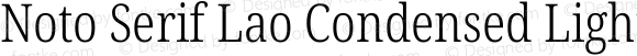 Noto Serif Lao Condensed Light