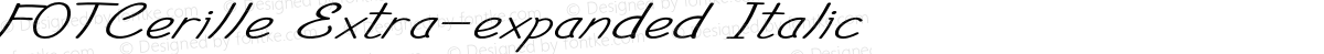 FOTCerille Extra-expanded Italic