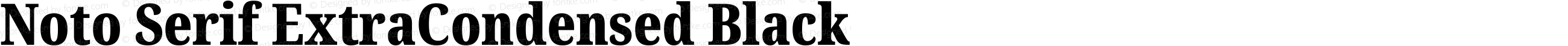 Noto Serif ExtraCondensed Black