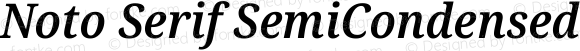 Noto Serif SemiCondensed SemiBold Italic