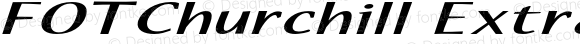 FOTChurchill Extra-expanded Bold Italic