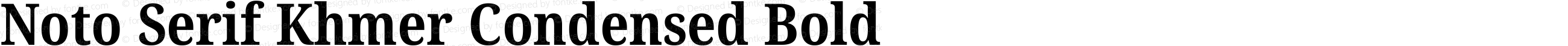 Noto Serif Khmer Condensed Bold