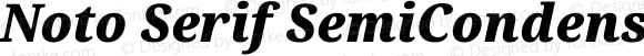 Noto Serif SemiCondensed Black Italic