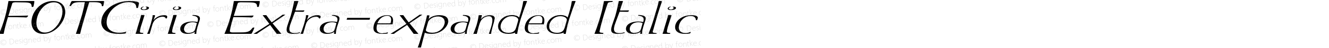 FOTCiria Extra-expanded Italic