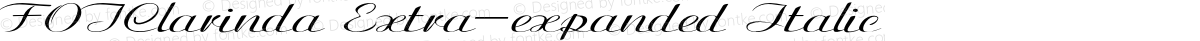 FOTClarinda Extra-expanded Italic