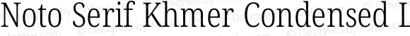 Noto Serif Khmer Condensed Light