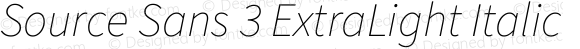 Source Sans 3 ExtraLight Italic