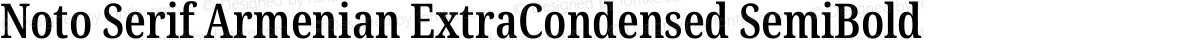 Noto Serif Armenian ExtraCondensed SemiBold