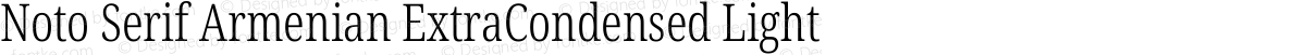 Noto Serif Armenian ExtraCondensed Light