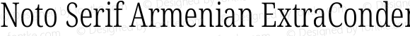 Noto Serif Armenian ExtraCondensed Light