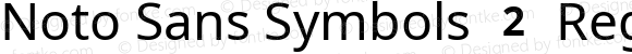 Noto Sans Symbols 2 Regular