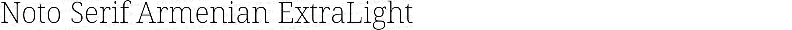 Noto Serif Armenian ExtraLight