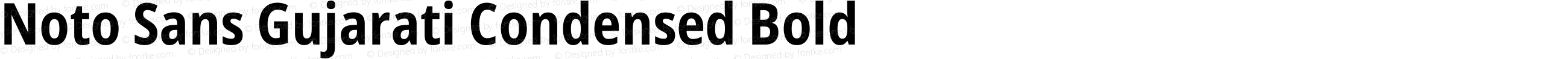 Noto Sans Gujarati Condensed Bold