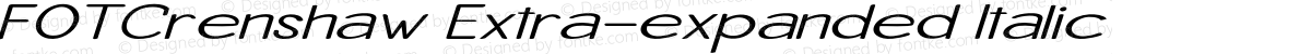 FOTCrenshaw Extra-expanded Italic