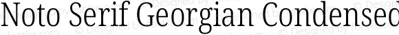 Noto Serif Georgian Condensed Light