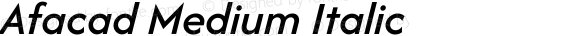 Afacad Medium Italic