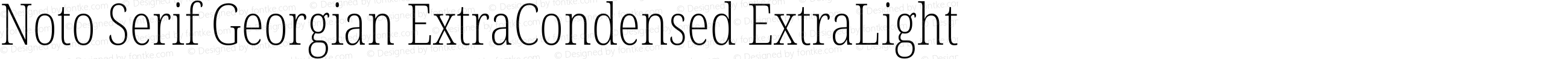 Noto Serif Georgian ExtraCondensed ExtraLight