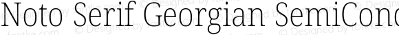 Noto Serif Georgian SemiCondensed ExtraLight