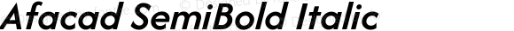 Afacad SemiBold Italic