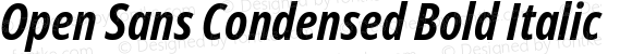 Open Sans Condensed Bold Italic