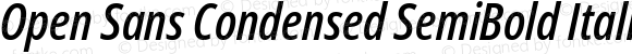Open Sans Condensed SemiBold Italic