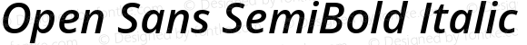 Open Sans SemiBold Italic