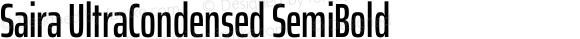 Saira UltraCondensed SemiBold