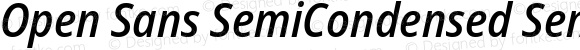 Open Sans SemiCondensed SemiBold Italic