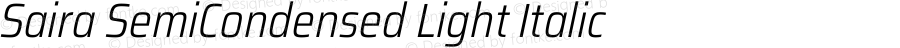 Saira SemiCondensed Light Italic
