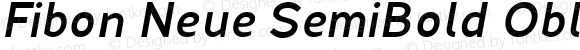 Fibon Neue SemiBold Oblique