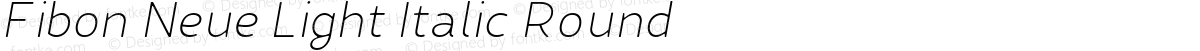 Fibon Neue Light Italic Round