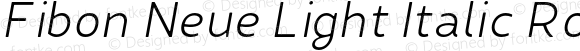 Fibon Neue Light Italic Round 2