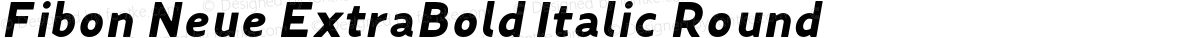 Fibon Neue ExtraBold Italic Round