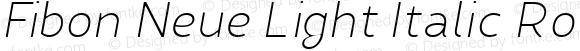 Fibon Neue Light Italic Round