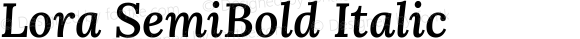 Lora SemiBold Italic