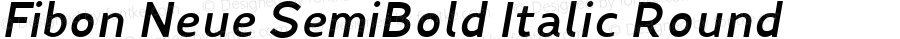 Fibon Neue SemiBold Italic Round