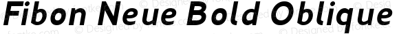 Fibon Neue Bold Oblique