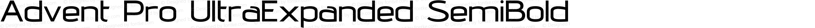 Advent Pro UltraExpanded SemiBold