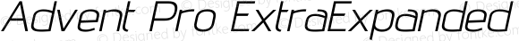 Advent Pro ExtraExpanded Italic