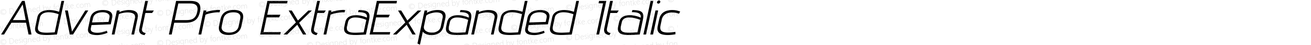 Advent Pro ExtraExpanded Italic