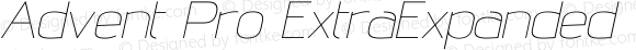 Advent Pro ExtraExpanded Thin Italic