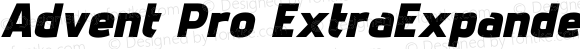 Advent Pro ExtraExpanded Black Italic