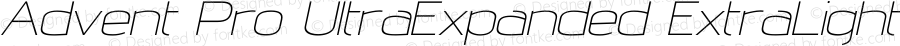 Advent Pro UltraExpanded ExtraLight Italic