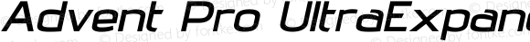 Advent Pro UltraExpanded Bold Italic
